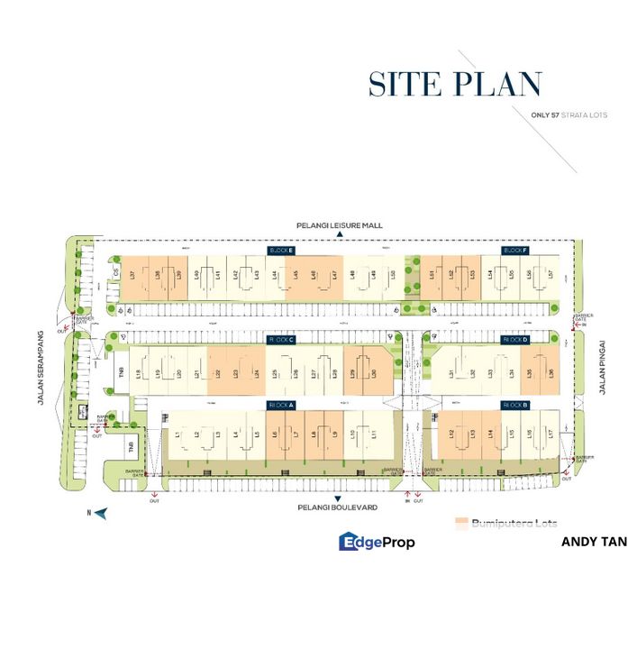 Taman Pelangi Avenue 4 Storey Shoplot ( Beside Leisure Mall ) whole block For Rent, Johor, Johor Bahru