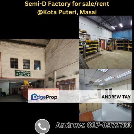 Semi-D Factory For Sale/Rent, Johor, Masai