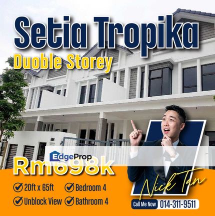 Taman Setia Tropika 11 @ Elata Vita Double Storey For Sale, Unblock View, Johor, Setia Tropika