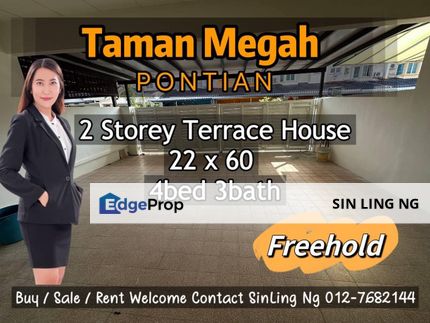 Taman Megah Pontian Johor Double Storey Terrace House Renovated Unit, Johor, Pontian