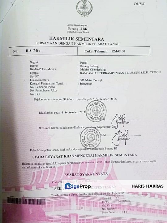 FACING OPEN | Detached Plot, Temoh, Perak, Perak, Batang Padang