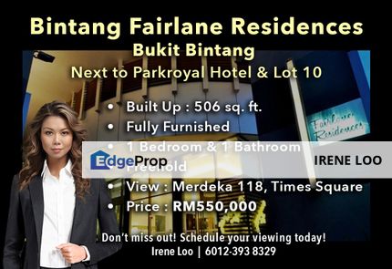 Bintang Fairlane Residences with Stunning Views of Merdeka 118 & Times Square (For SALE), Kuala Lumpur, Bukit Bintang