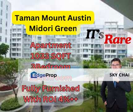 3 Bedroom Fully Furnised Tenanted With ROI 4%++@Midori Green,Jalan Mutiara Emas,Taman Austin Height, Johor, Johor Bahru