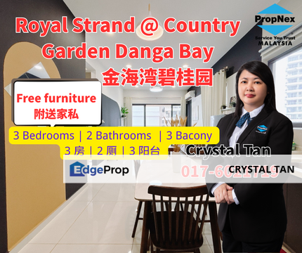 Royal Strand @ Country Garden Danga Bay  3 Bedroom 3 Bathroom 3房3廁, Johor, Johor Bahru