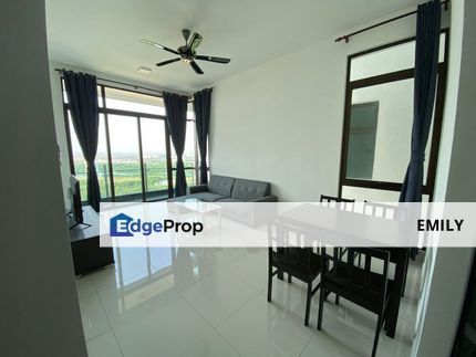 Wave Marina  2+1b2b 953 Fully Furnished High Floor 4 Aircond Avail in Oct✅, Johor, Johor Bahru