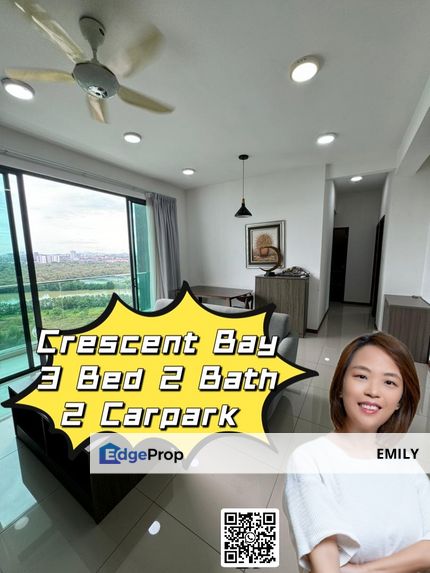 Crescent Bay Suites JB 3 Beds 2 Bath Fully Furnished Nice View Unit For Rent 🎏 🎏 🎏 , Johor, Johor Bahru