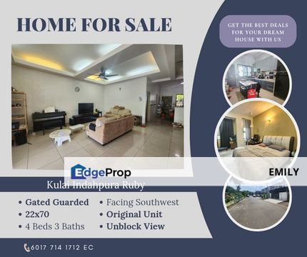 Kulai Indahpura Ruby 2 Storey Terrace House Gated Guarded with Light Renovation UNBLOCK View on SALE NOW 🔥 🔥 🔥 , Johor, Kulai