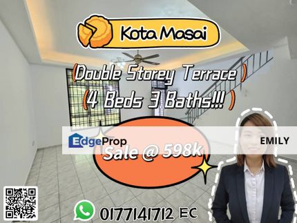 Kota Masai Double Storey Terrace House FULLY RENOVATED Unit House 🏡 For Sale, Johor, Pasir Gudang