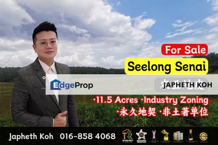 Seelong Senai - 11.5 Acres Agriculture Land For Sale, Johor, Senai