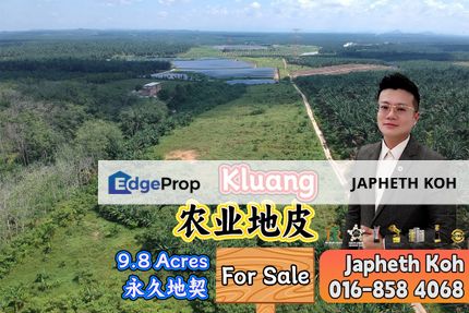 Kluang - 9.8 Acres Agriculture Land For Sale, Johor, Kluang