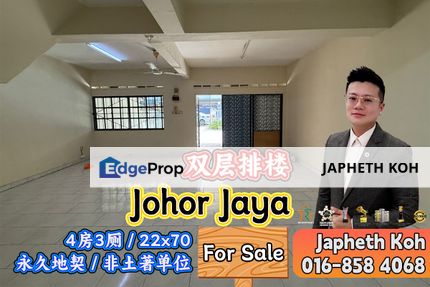 Johor Jaya Double Storey Terrace House For Sale, Johor, Johor Bahru