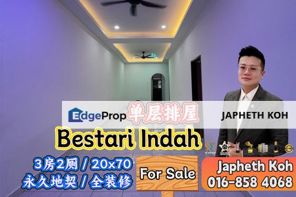 Bestari Indah Single Storey Terrace House For Sale, Johor, Ulu Tiram