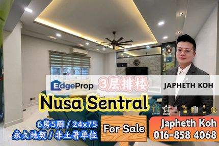 Nusa Sentral 3 Storey Terrace House For Sale, Johor, 