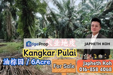 Kangkar Pulai Agriculture Land For Sale, Johor, Kangkar Pulai