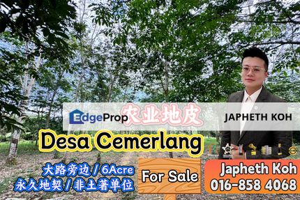 Desa Cemerlang Agriculture Land For Sale, Johor, Ulu Tiram