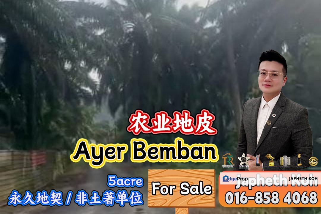 Ayer Bemban Agricultural Land For Sale, Johor, Kulai