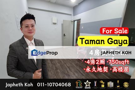 Taman Gaya - 4 Bedroom unit Flat For Sale, Johor, Ulu Tiram