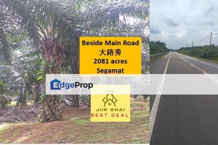 2081 acres Palm Oil Land Beside Tar Main Road Near Kampung Bangas, Johor, Segamat