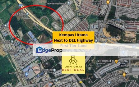 1st Tire Location Kempas Utama 3.7 Acres Light Industrial Land Next to EDL highway, Johor, Johor Bahru