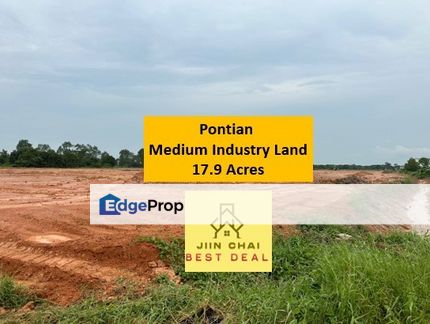 Medium Industry Land Pontian 17.9 Acres, Johor, Pontian