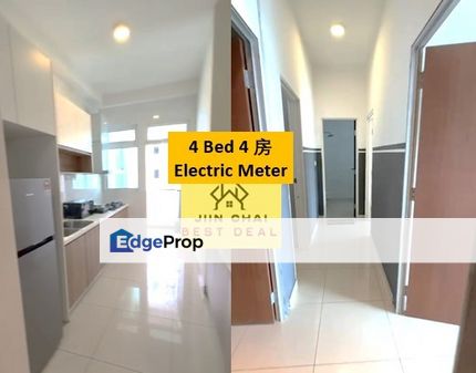 4 Bedroom Johor Bahru Town Twin Galaxy Apartment with Electric Meter, Johor, Johor Bahru