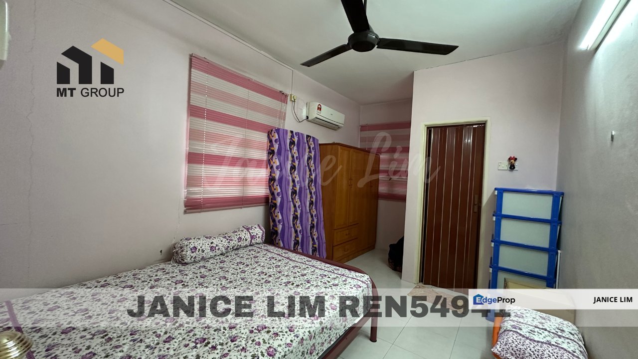 Pangsapuri Mawar Indah 1.5 Storey Townhouse Ground Floor Unit For Sale, Penang, Raja Uda