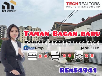 Taman Bagan Baru Double Storey Terrace Butterworth For Sale, Penang, Butterworth