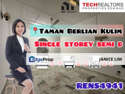 Taman Berlian Kulim Single Storey Semi D For Sale, Kedah, Kulim