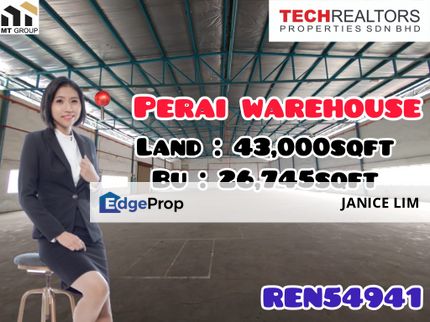 Kawasan Perusahaan Perai Warehouse For Rent, Penang, Prai