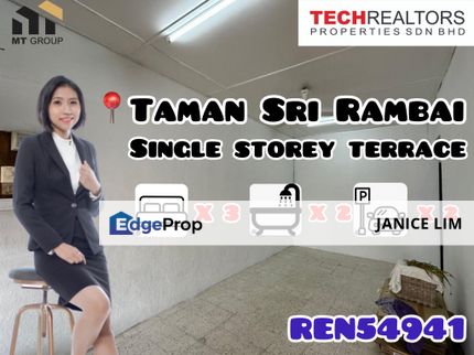 Taman Sri Rambai Single Storey Terrace For Sale, Penang, Bukit Mertajam