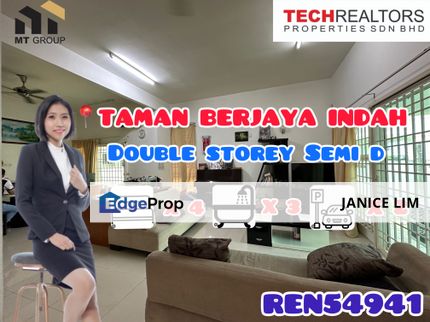 Taman Berjaya Indah Double Storey Semi D For Sale, Penang, Bukit Mertajam