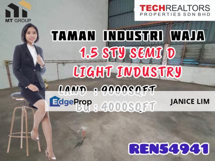 Taman Industri Waja 1.5 Storey Semi D Light Industri For Rent, Kedah, Kulim