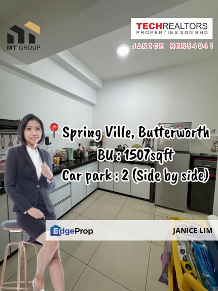 Spring Ville Pangsapuri Segemal Indah near to Raja Uda For Sale, Penang, Butterworth