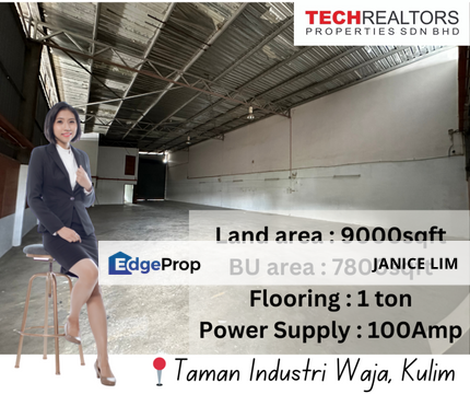 Taman Industri Waja 1.5 Sty Semi D Light Industry For Rent, Kedah, Kulim