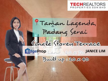 Taman Lagenda Padang Serai Single Storey Terrace For Sale, Kedah, Padang Serai