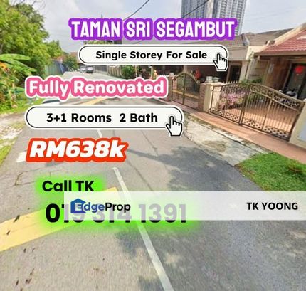 Taman Sri Segambut Single Storey House For Sale, Kuala Lumpur, Segambut
