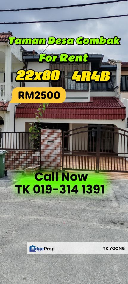 Taman Desa Gombak 2 Storey Terrace House, Kuala Lumpur, Setapak