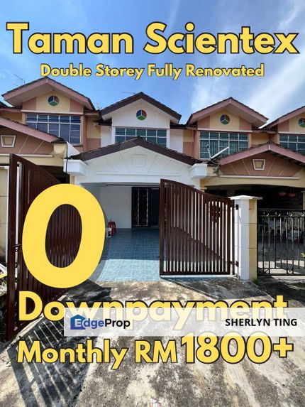 Pasir Gudang Taman Scientex Zero Downpayment Fully Renovated 2 Storey House, Johor, Pasir Gudang