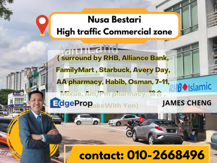 Nusa Bestari CBD Double Storey shoplot For Rent, Johor, 