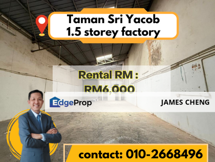 Tạman Tan Sri Yacob 1.5 Factory fully extend For Rent, Johor, Skudai