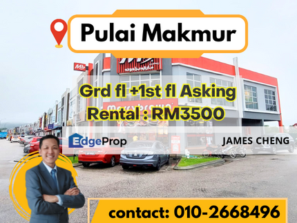 Pulai Makmur Face Main Road 2-storey Shoplot, Johor, 