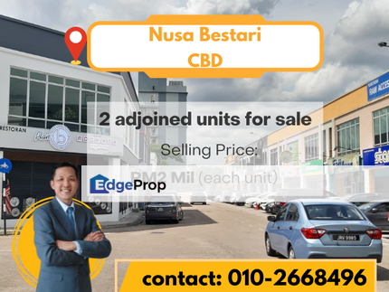 Nusa Bestari 2 adjoined double storey shoplot HIGH ROI for Sale, Johor, 