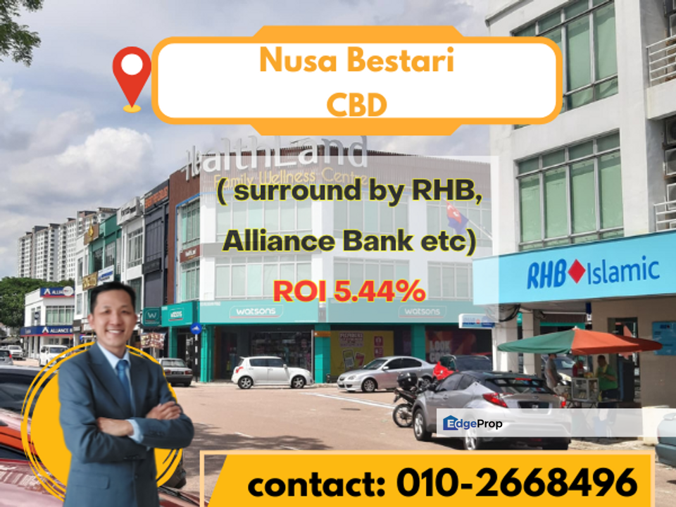 Nusa Bestari double storey shoplot High ROI 5.44% for Sale, Johor, 