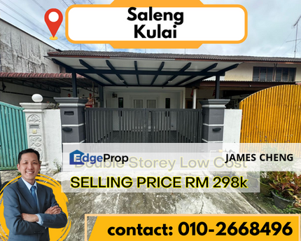 Saleng Kulai UNBLOCK VIEW Double Storey Low Cost for Sale, Johor, Senai