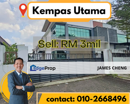 Kempas utama 1.5 Storey Semi Detached Factory for Sale, Johor, Johor Bahru