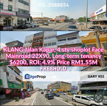 Klang Jalan Kapar 4 storey shop urgent sale!, Selangor, Klang