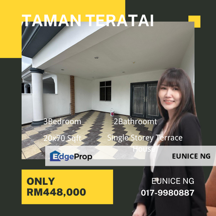 Taman Teratai, Kangkar Pulai (Single Storey Terrace House For Sale), Johor, Skudai