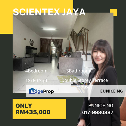 Jalan Scientex Jaya, Taman Scientex Jaya - Double Storey Terrace House For Sale, Johor, Senai