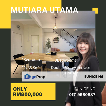 Taman Mutiara Utama (Double Storey Terrace House For Sale), Johor, Skudai