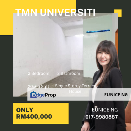 Jalan Penyiaran, Taman Universiti - Single Storey Terrace House For Sale, Johor, Skudai